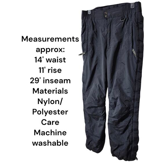 Obermeyer Snow Pants Mens S Black Cargo Snowboard Skiing Waterproof - Picture 3 of 9
